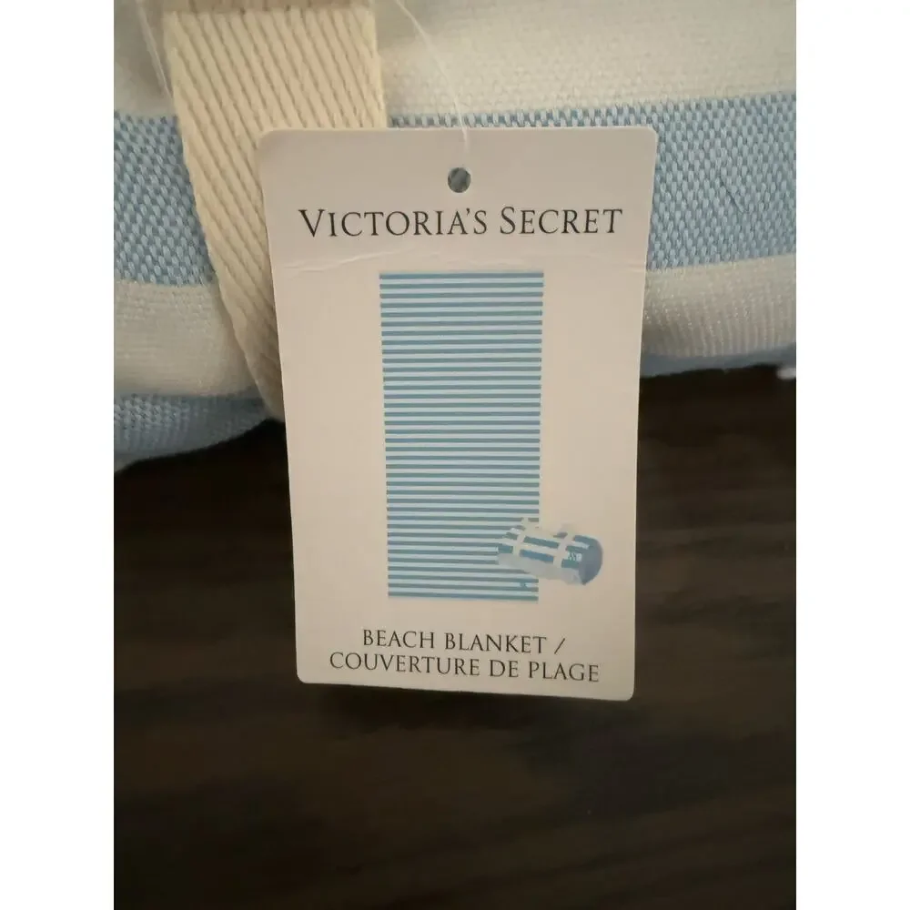 Victoria’s Secret Blue & White Stripe Beach Blanket-34